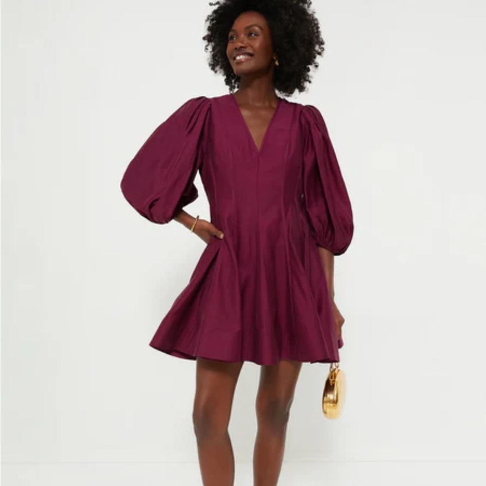 Tuckernuck, English Factory - Berry Loraine Mini Dress